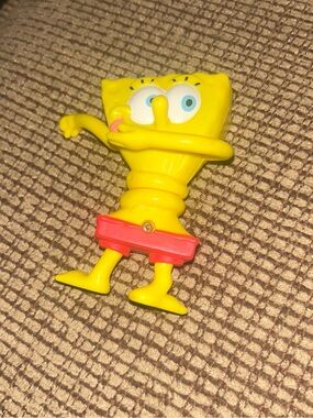 Yellow Sponge Character Kids Figure with Red Shorts - Licensed Cartoon Toy